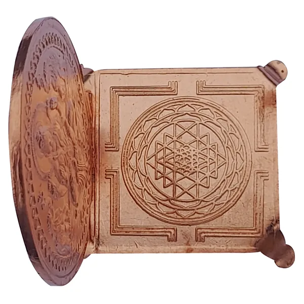 Maha_Lakshmi_Sri_Chakram_Peetham_Dhan_Laxmi_Sree_Chakram_Puja_Stand_Copper_Handcrafted_(2Inch)