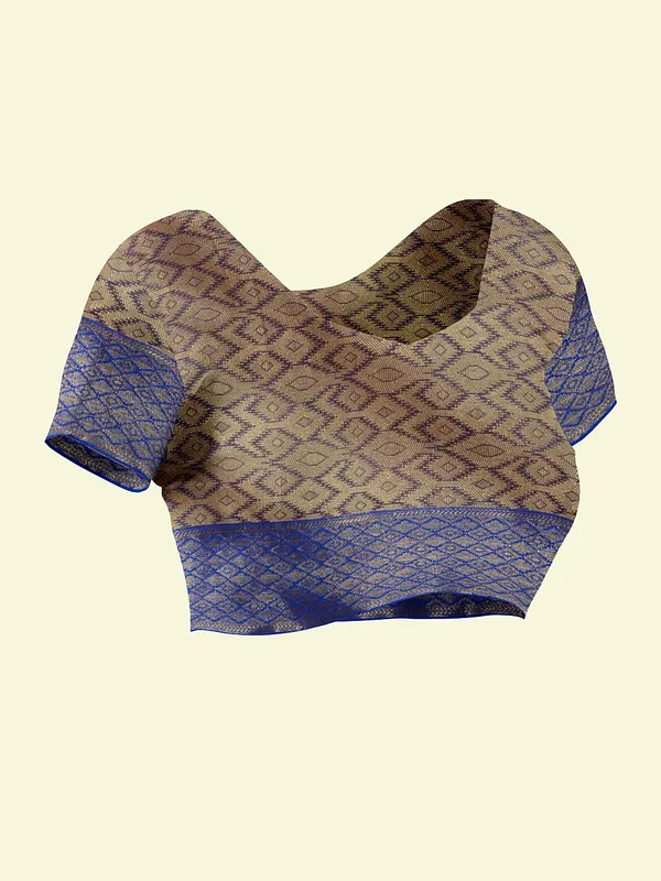 Blue_Cotton_Blend_Banarasi_Sarees_For_Women