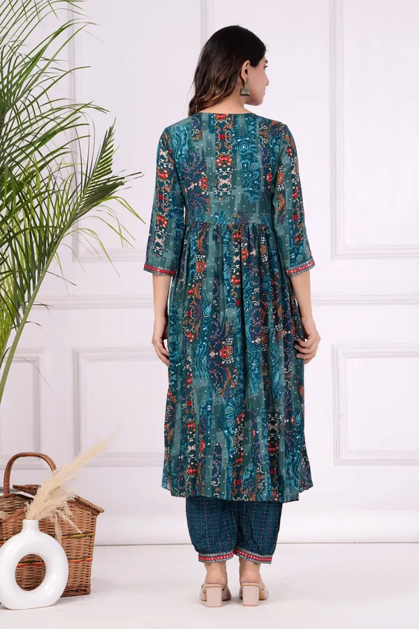 Blue_Kurta_Pant_Dupatta_Set_For_Women