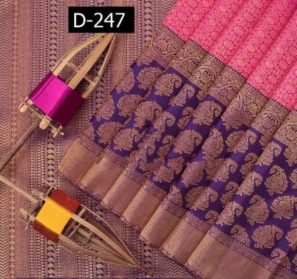 Pink_Woven_Kanjivaram_Silk_Saree_with_Saree_Cover