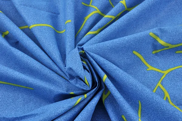 144_TC_Floral_Cotton_Bedsheet_for_Queen_Size_Bed_with_2_Pillow_Covers_-_Blue_and_Green