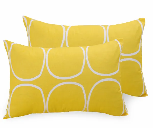 Geometric_Cotton_Bedsheets_for_Queen_Size_Bed_with_2_Pillow_Covers_-_Grey_&_Yellow__-_Thread_Count_144