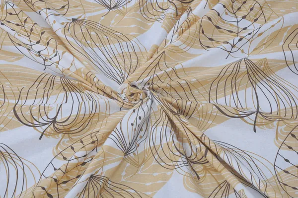 144_TC_Floral_Cotton_Bedsheets_for_King_Size_Bed_with_2_Pillow_Covers_|_108x108_inches_|_Brown_&_White