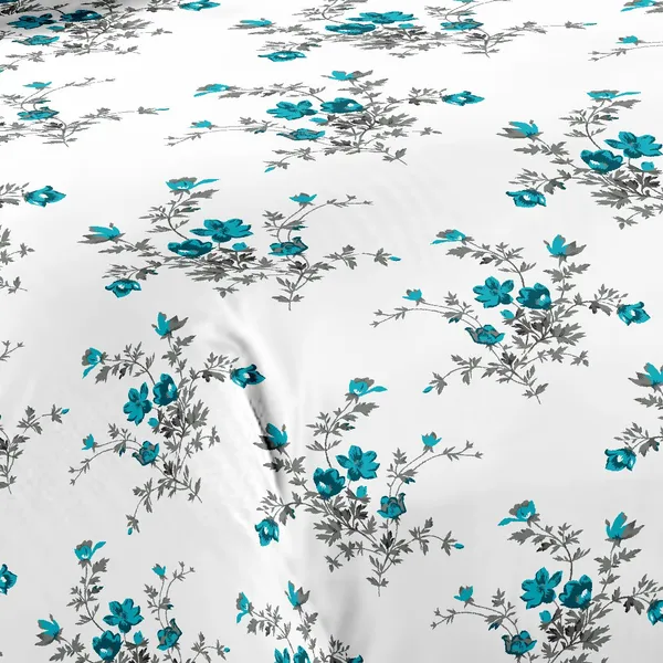 144_TC_Floral_Cotton_Single_Bedsheet_with_1_Pillow_Cover_-_White,_Blue