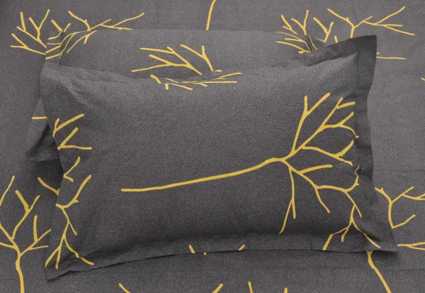144_TC_Floral_Cotton_Single_Bedsheet_with_Pillow_Cover_-_Grey_and_Yellow