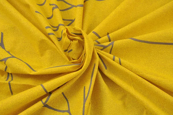 144_TC_Floral_Bedsheet_for_Single_Bed_with_1_Pillow_Cover_-_Yellow_and_Grey