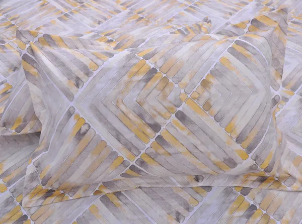 144_TC_Abstract_Bedsheet_for_Single_Bed_with_1_Pillow_Cover_-_Grey,_Yellow_&_White
