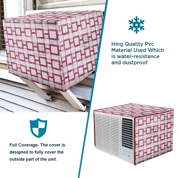 Window_A.C._Cover_Suitable_For_1.5_Ton_(Material-PVC,_Color-Red,_Size-26x21.5x21.5_Inches)