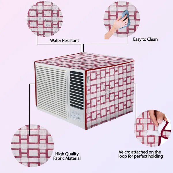 Window_A.C._Cover_Suitable_For_1.5_Ton_(Material-PVC,_Color-Red,_Size-26x21.5x21.5_Inches)
