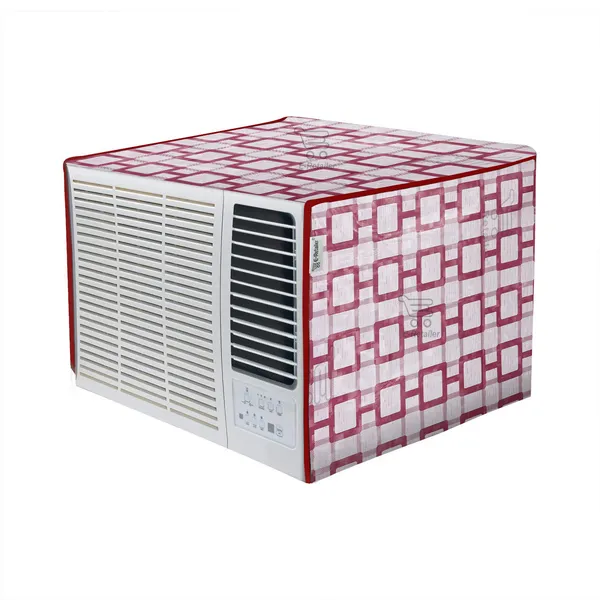 Window_A.C._Cover_Suitable_For_1.5_Ton_(Material-PVC,_Color-Red,_Size-26x21.5x21.5_Inches)