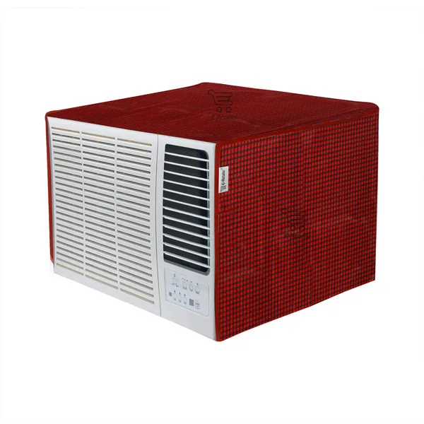 Window_A.C._Cover_Suitable_For_1.5_Ton_(Material-PVC,_Color-Red,_Size-26x21.5x21.5_Inches)