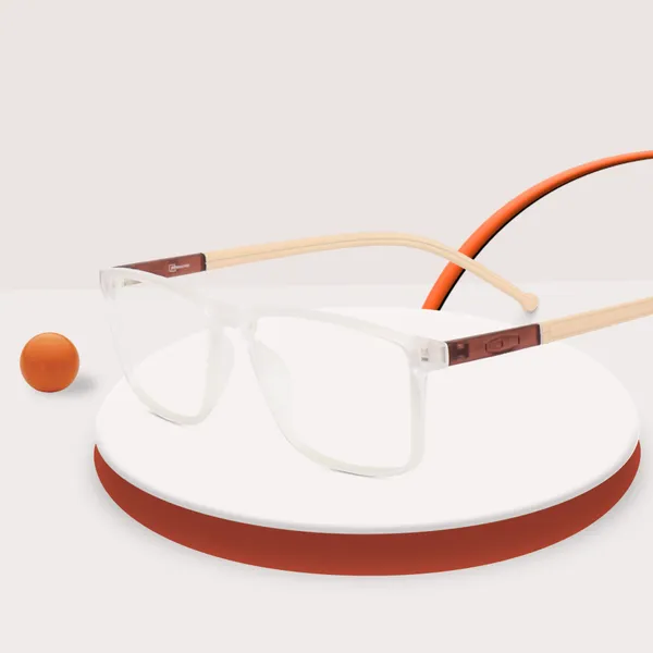 White_Full_Rim_Square_Frame_(56_Mm)_-_For_Unisex