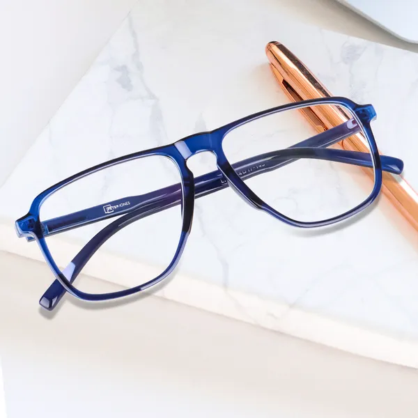 Blue_Full_Rim_Square_Frame_(54_Mm)_-_For_Unisex