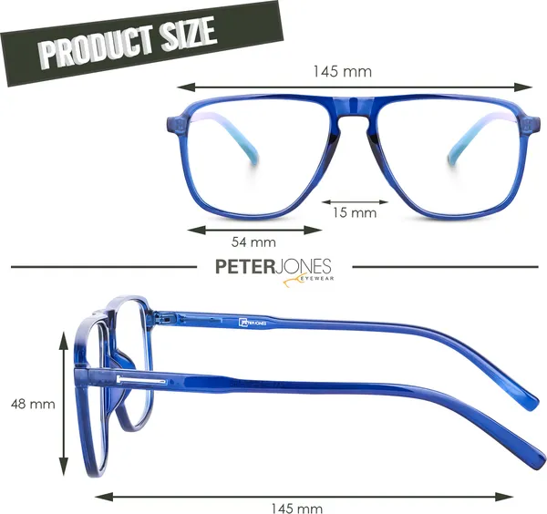 Blue_Full_Rim_Square_Frame_(54_Mm)_-_For_Unisex