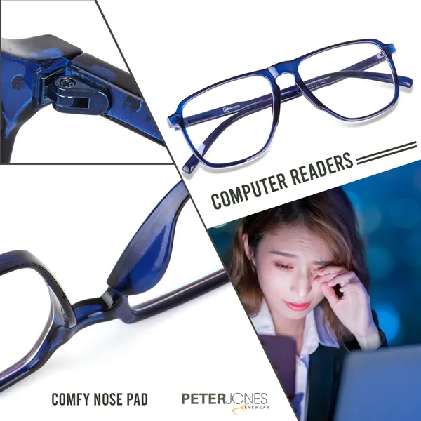 Blue_Full_Rim_Square_Frame_(54_Mm)_-_For_Unisex