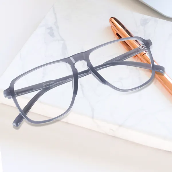 Grey_Full_Rim_Square_Frame_(54_Mm)_-_For_Unisex