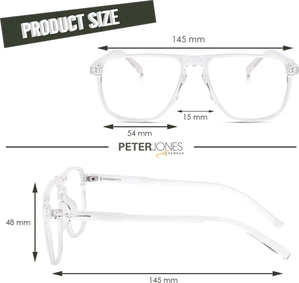 Transparent_Full_Rim_Square_Frame_(54_Mm)_-_For_Unisex
