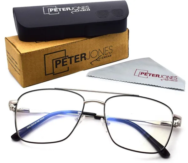 Black,Silver_Full_Rim_Square_Frame_(55_Mm)_-_For_Unisex