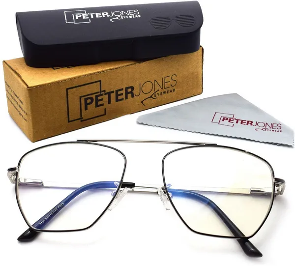 Black,Silver_Full_Rim_Square_Frame_(56_Mm)_-_For_Unisex