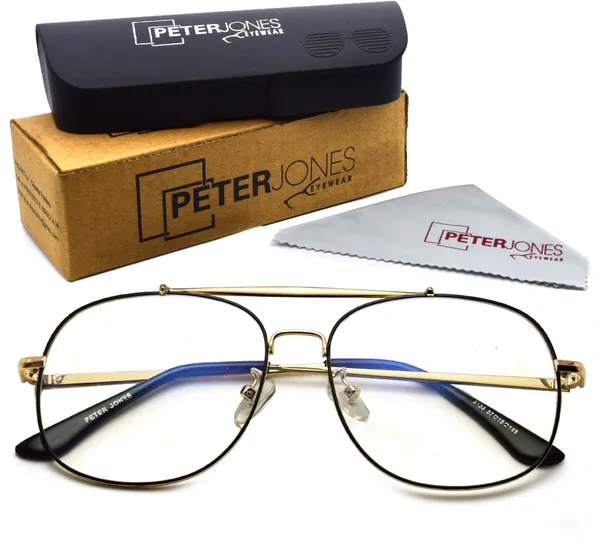 Black,Gold_Full_Rim_Square_Frame_(57_Mm)_-_For_Unisex