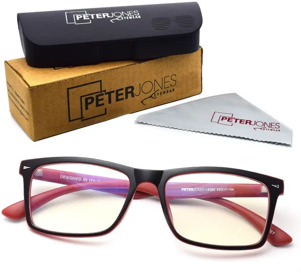 Black,Red_Full_Rim_Square_Frame_(53_Mm)_-_For_Unisex