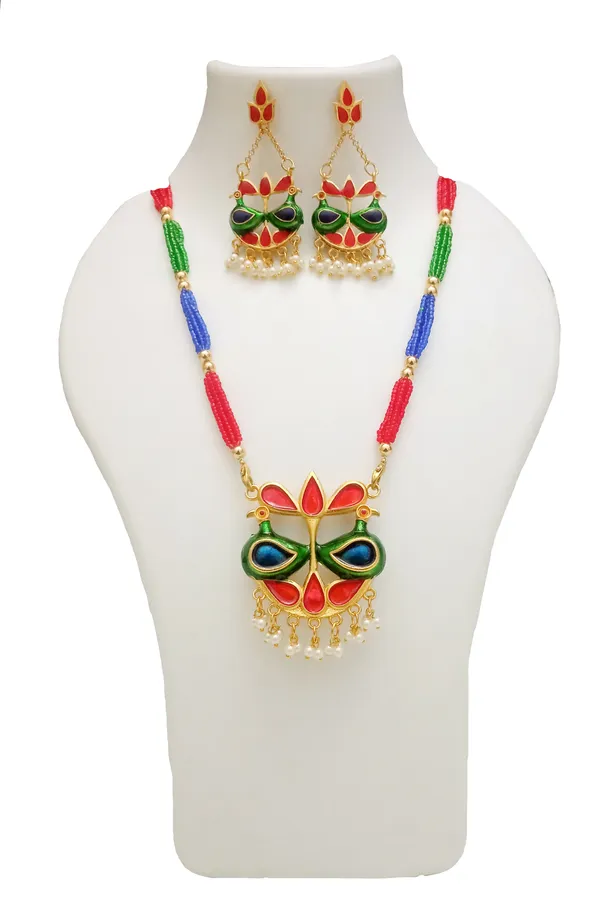 Assamese_Traditional_Gold_Plated_Multi_Colour_Jewellery_Set_For_Women_And_Girl