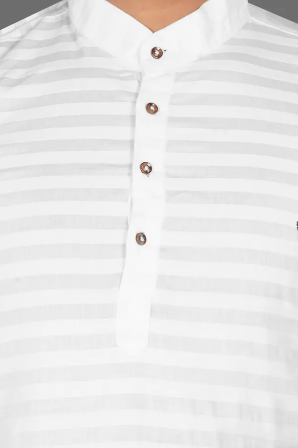 Men's_White_Cotton_Full_Sleeve_Short_Kurta_Shirt_with_Mandarin_Collar