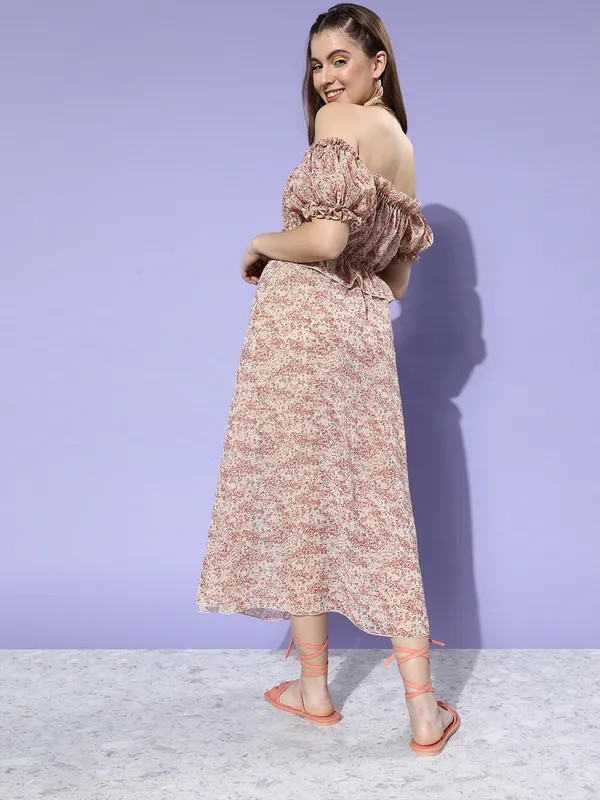 Pink_Cotton_Blend_Printed_Casual_Straight_Skirt_For_Women