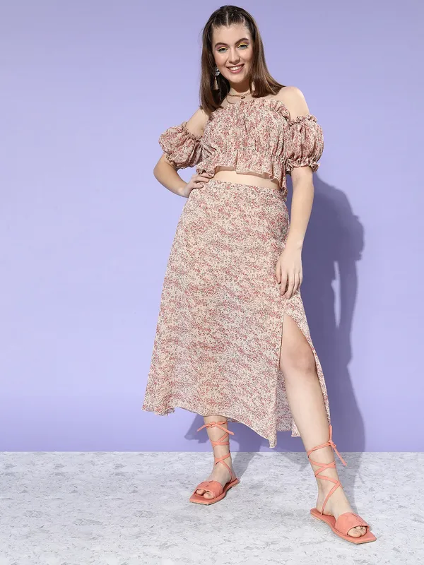 Pink_Cotton_Blend_Printed_Casual_Straight_Skirt_For_Women