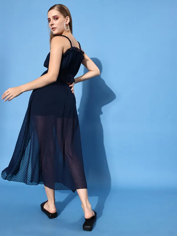 Blue_Chiffon_Square_Neck_Top_&_Skirt_Co-ords_Set_For_Women
