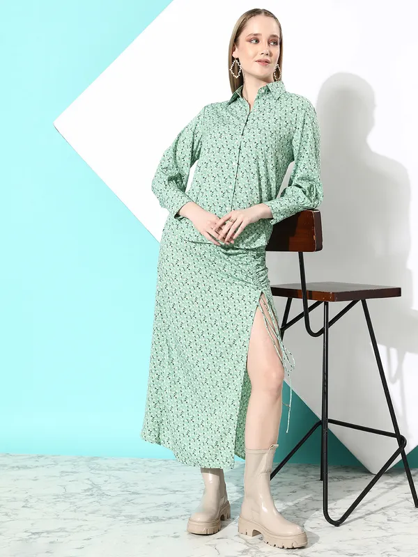 Floral_Printed_String_Up_Skirt_with_Shirt_Co-ord_Set