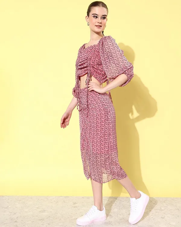 Women_Pink__Black_Printed_Top_with_Skirt_Co-ords_Set