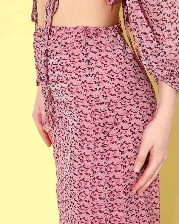 Women_Pink__Black_Printed_Top_with_Skirt_Co-ords_Set