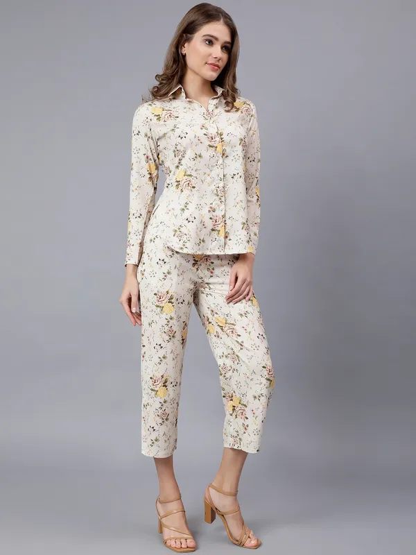 Cream-Coloured_Floral_Printed_Shirt_With_Trousers_Co-Ords_Set