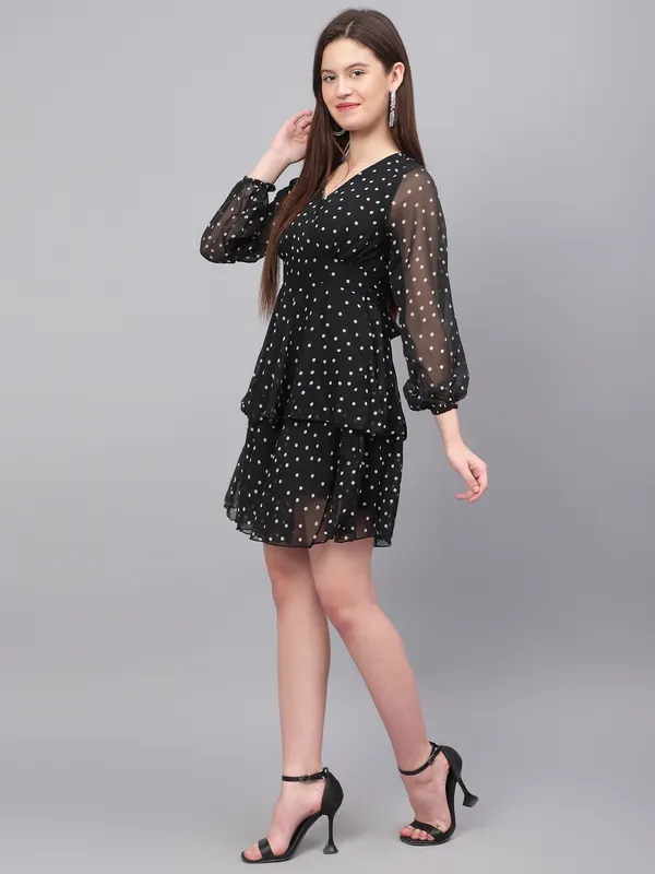 Black_Georgette_Fit_and_Flare_Dress_For_Women