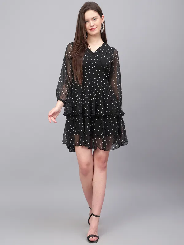 Black_Georgette_Fit_and_Flare_Dress_For_Women