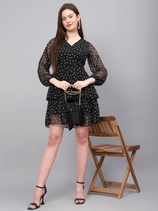 Black_Georgette_Fit_and_Flare_Dress_For_Women