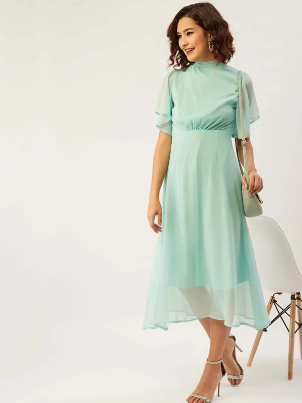 Light_Green_Chiffon_Fit_and_Flare_Dress_For_Women