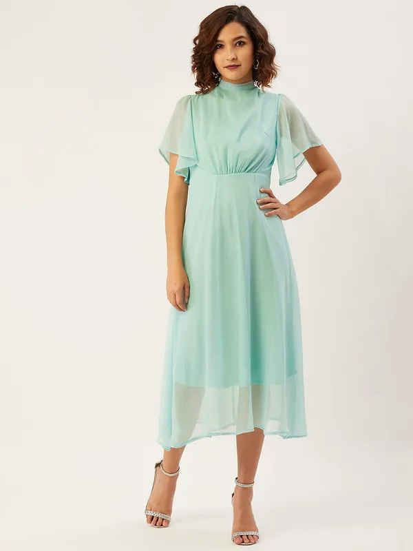 Light_Green_Chiffon_Fit_and_Flare_Dress_For_Women