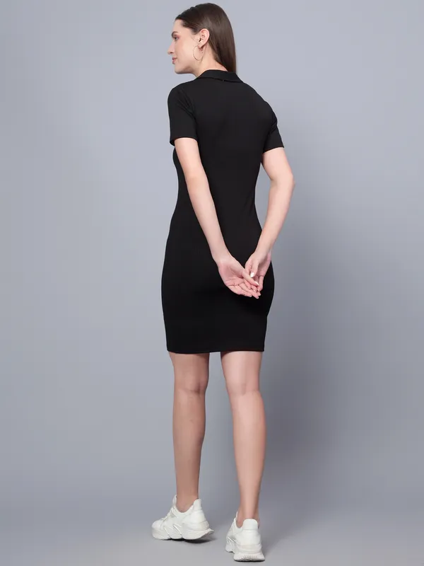 Black_Cotton_Blend_Bodycon_Dress_For_Women