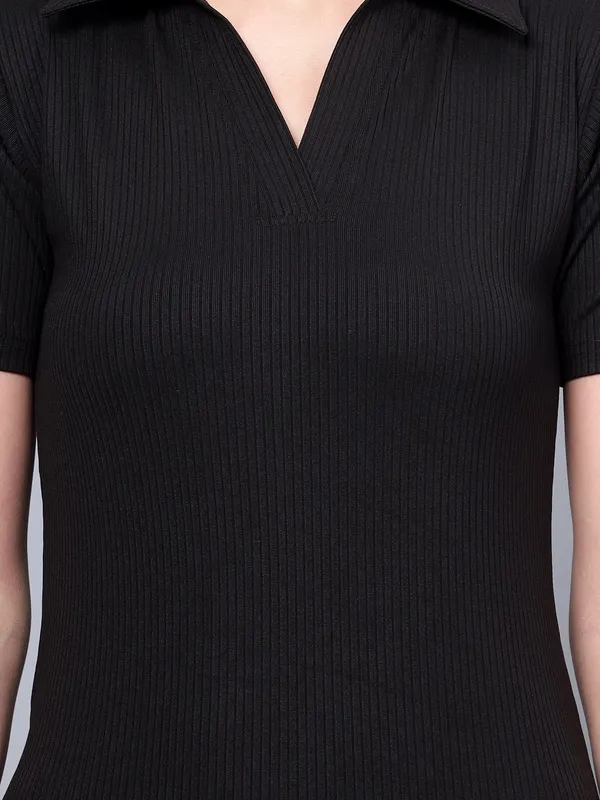 Black_Cotton_Blend_Bodycon_Dress_For_Women