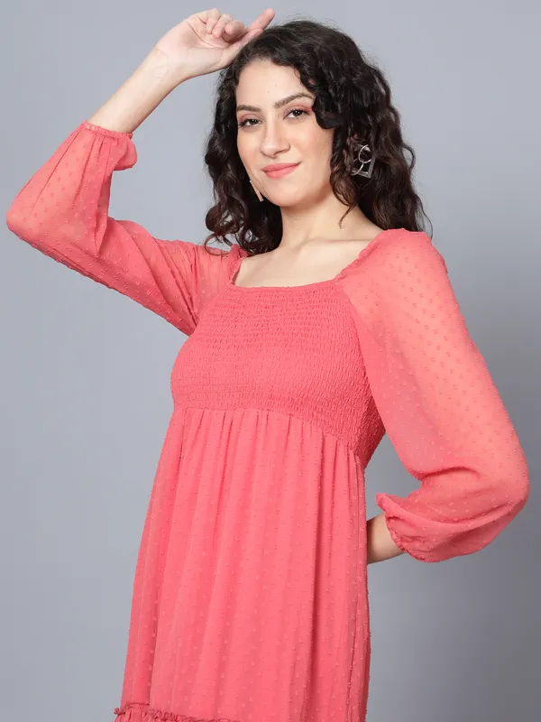 Pink_Chiffon_Fit_and_Flare_Dress_For_Women