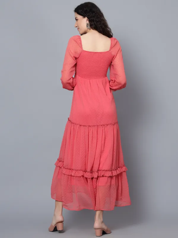 Pink_Chiffon_Fit_and_Flare_Dress_For_Women