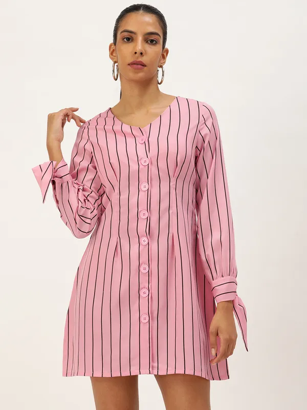 Pink_Crepe_Bodycon_Dress_For_Women