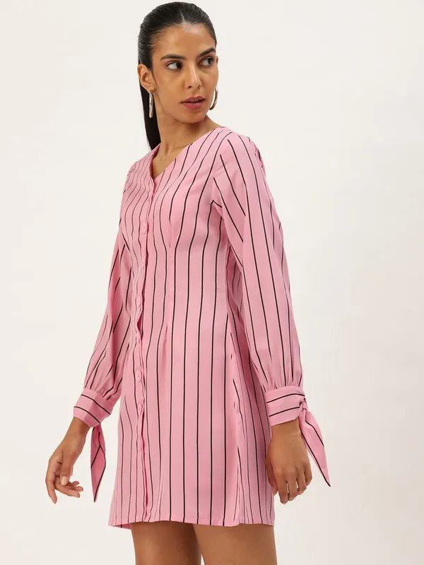 Pink_Crepe_Bodycon_Dress_For_Women