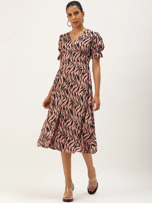 Pink_Crepe_Fit_and_Flare_Dress_For_Women