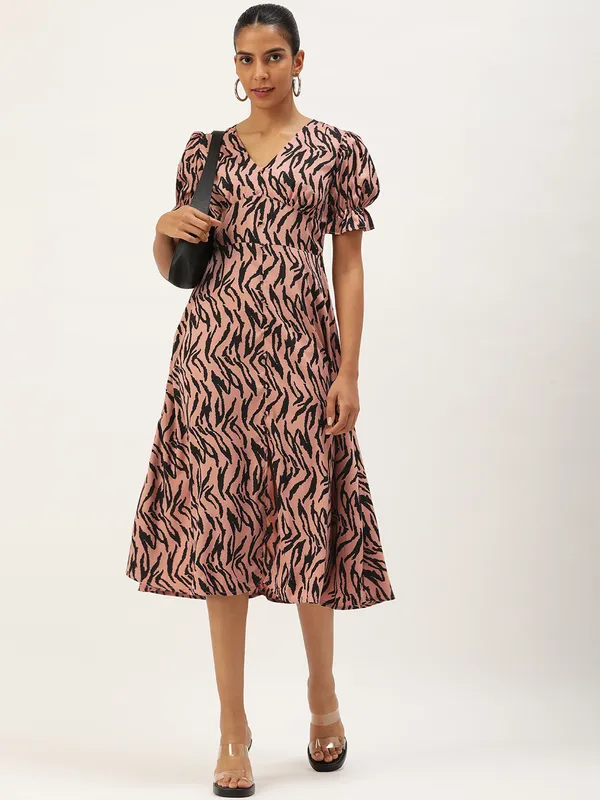 Pink_Crepe_Fit_and_Flare_Dress_For_Women