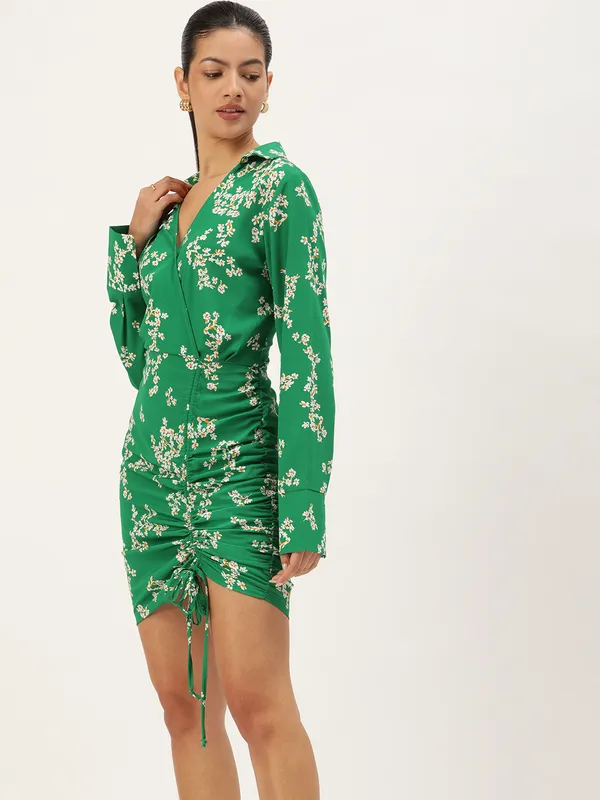 Green_Crepe_Bodycon_Dress_For_Women