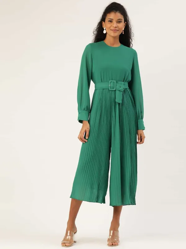 Green_Polyester_Jumpsuit__Casual_Wear__For_Women.