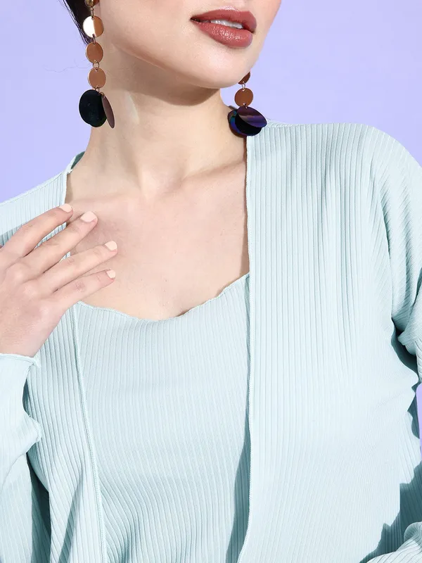 Light_Blue_Cotton_Blend_Full_Sleeve_Striped_Shrug_For_Women
